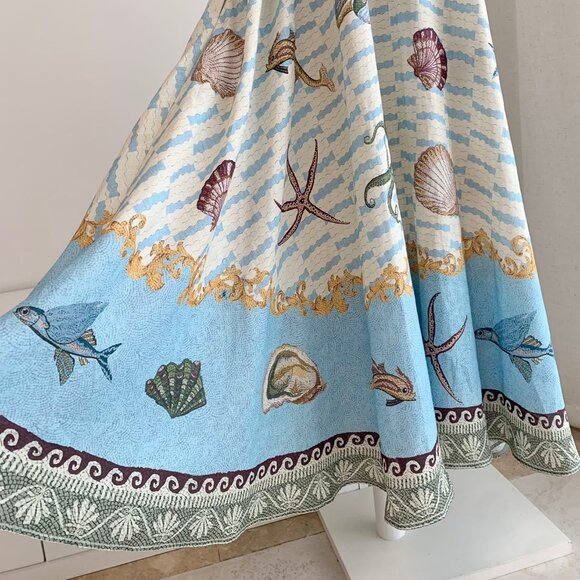 Alemais Sea Life Print Maxi Dress - Blue and Green - Picture 8 of 13